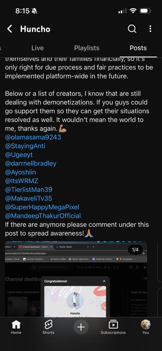 ItsWRMZ's tweet photo. Day 10 - @TeamYouTube
Shoutout to all the channels bringing attention to this, however I have received yet another automated email. If anyone would look at my channel you can tell I never marketed my content as "made for kids" - All I want is 1 human review.
@TeamYouTube
@YouTube https://t.co/YutmLv1iX5
