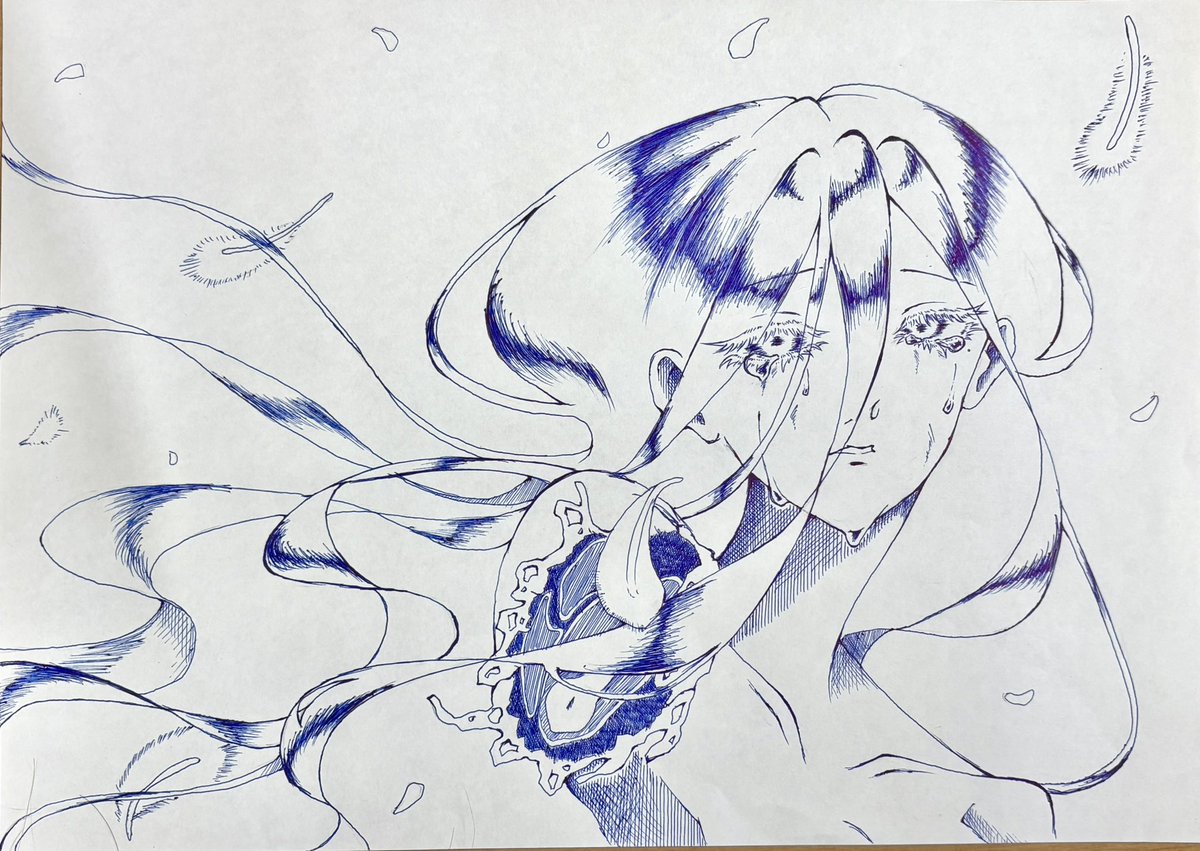 geta5bou3's tweet photo. これができるまで
線画の状態が1番キレイに見えちゃう👀
#イラスト #illustration #art #メイキング https://t.co/rAQyhH3hH8