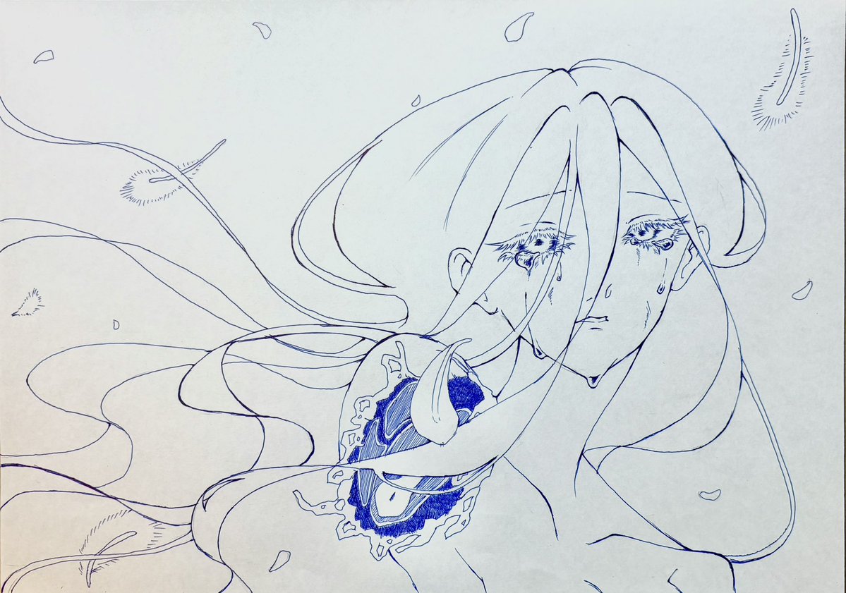 geta5bou3's tweet photo. これができるまで
線画の状態が1番キレイに見えちゃう👀
#イラスト #illustration #art #メイキング https://t.co/rAQyhH3hH8
