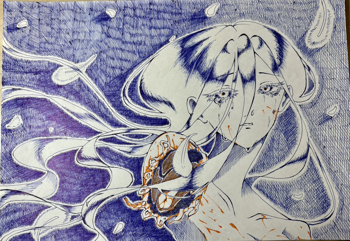 geta5bou3's tweet photo. これができるまで
線画の状態が1番キレイに見えちゃう👀
#イラスト #illustration #art #メイキング https://t.co/rAQyhH3hH8
