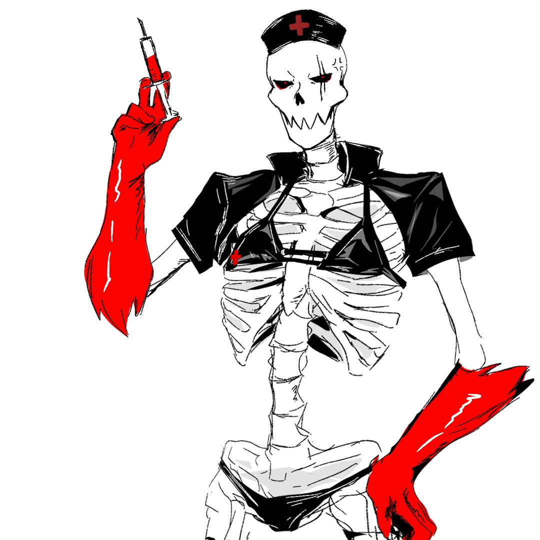 Evactrv's tweet photo. 💀护士装（）
#fellpapyrus #underfell https://t.co/1xY5eKWPO7