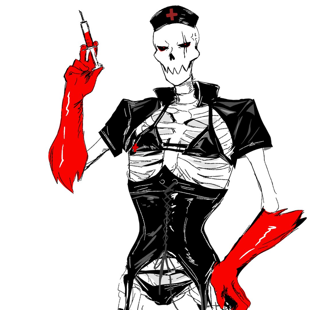 Evactrv's tweet photo. 💀护士装（）
#fellpapyrus #underfell https://t.co/1xY5eKWPO7