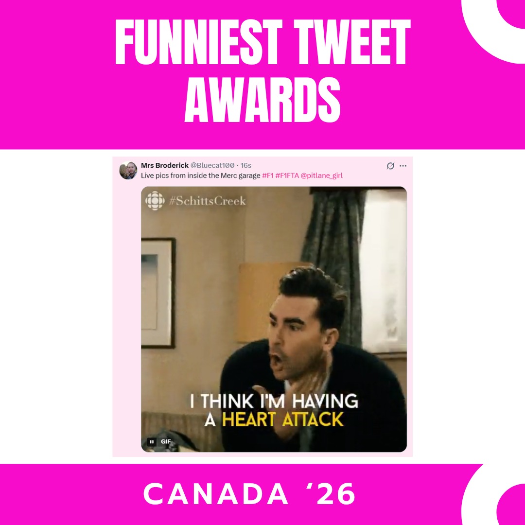 BrunaCatanhf1's tweet photo. Check out the Top 10 winners from the F1 Canadian GP Funniest Tweet Awards. https://t.co/zuzrHupoJi