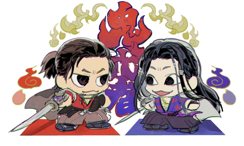 No_image_zzz's tweet photo. 武藏と巌流なかよくね https://t.co/rDmeeZz3Co