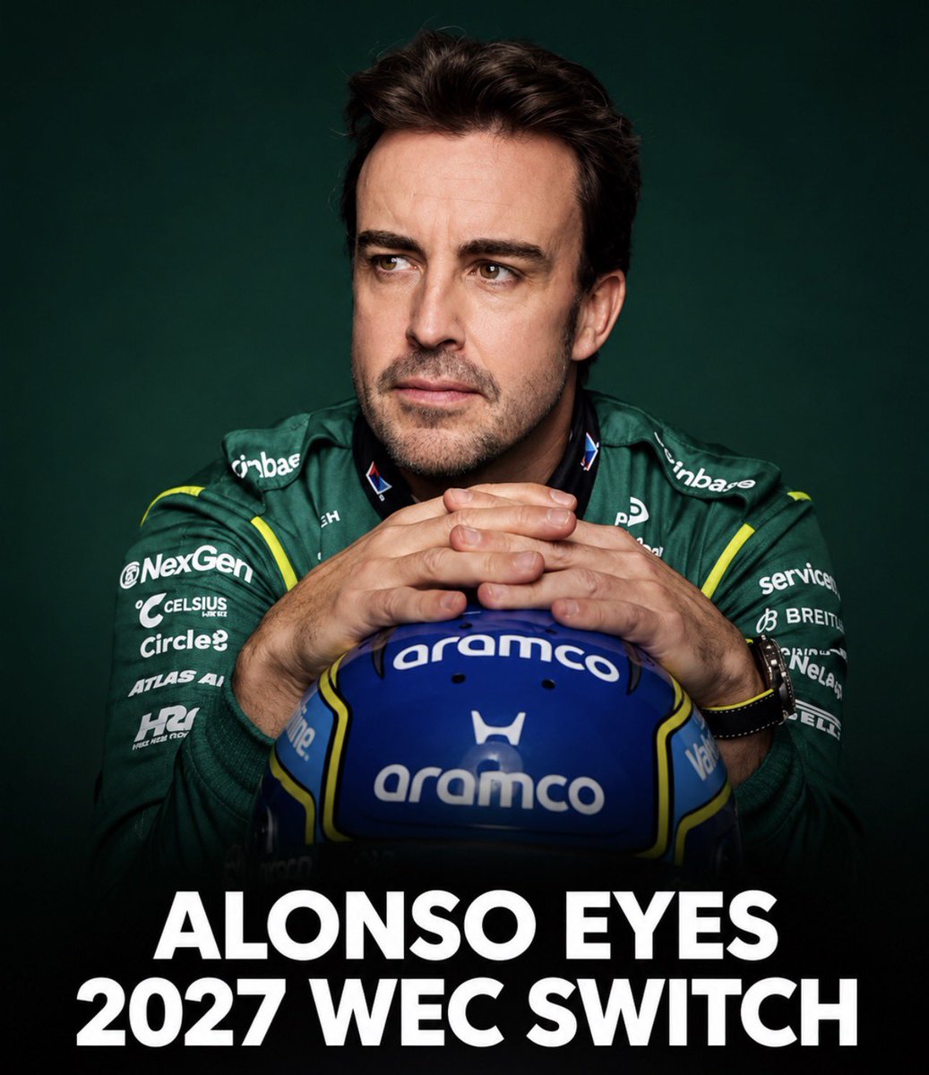 evrythngformu1a's tweet photo. 🚨 FERNANDO ALONSO CONSIDERING WEC SWITCH FOR 2027

Fernando Alonso is considering leaving F1 at the end of 2026 and moving to the WEC with Aston Martin’s Hypercar program, according to GPblog. 

Alonso has already won Le Mans twice and the WEC title with Toyota. If he makes the switch, he would return to endurance racing with Aston Martin. 

(via. @GPblog_com) #F1