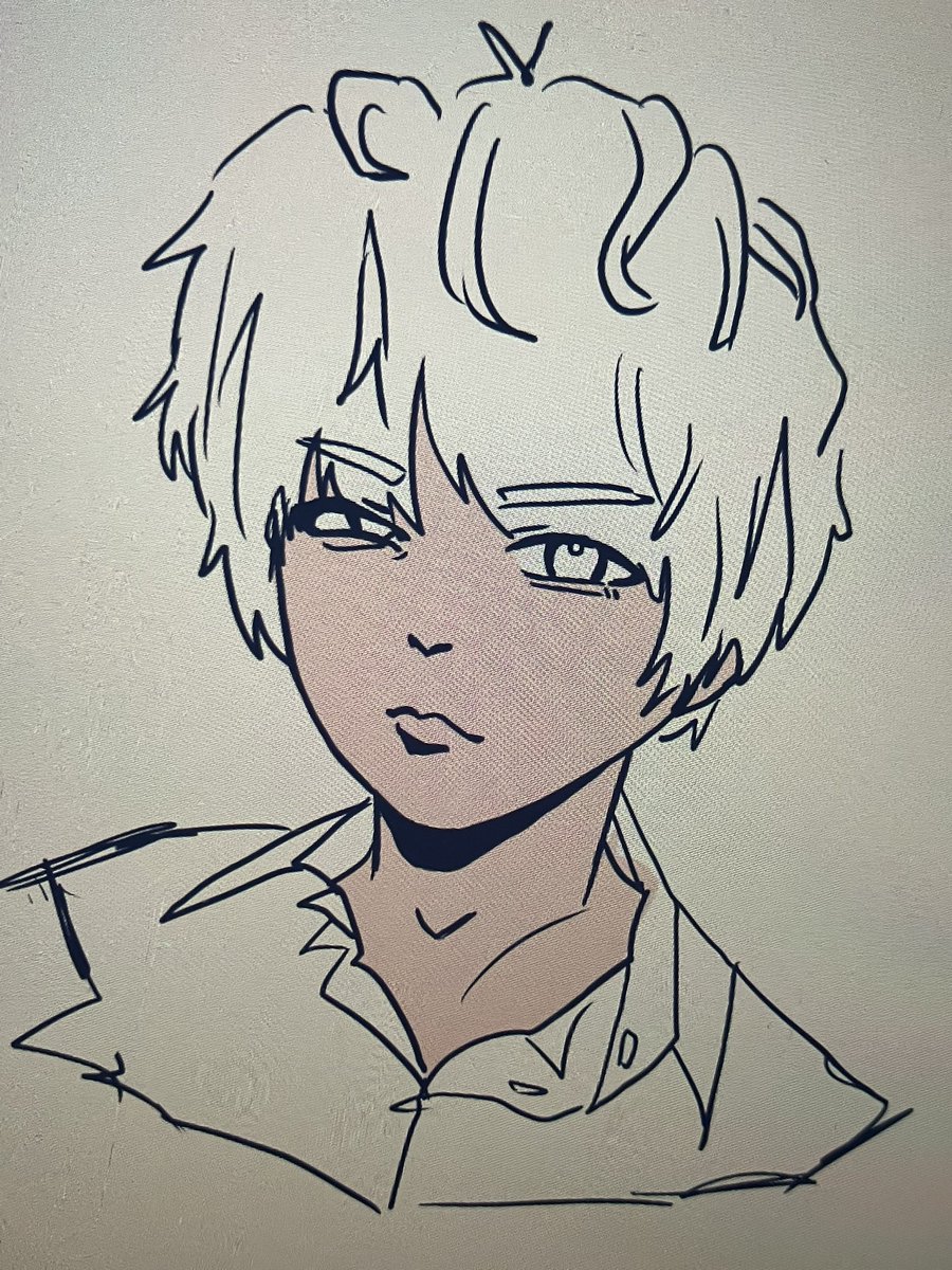 Wasabi1054's tweet photo. @kyanap52 
めんしつ！！
まっすー描き途中なう
 #増田貴久  #NEWS  #イラスト https://t.co/uKjDtvSr0K