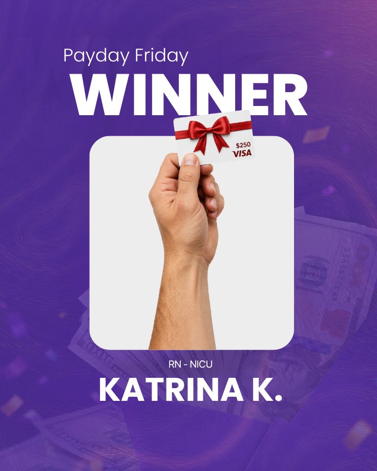 vidlehousing's tweet photo. 💸 Payday Friday WINNER! 🎉

Congrats to Katrina K., RN – NICU, who just won a $250 Visa gift card! 💳🙌

Your turn could be next. 👀 Download Vidle and enter our daily giveaways!

🍎 https://t.co/KzXJhvc16I
🤖 https://t.co/Lw6wNljZmn

#PaydayFriday #Vidle https://t.co/H1GTiXBS3h