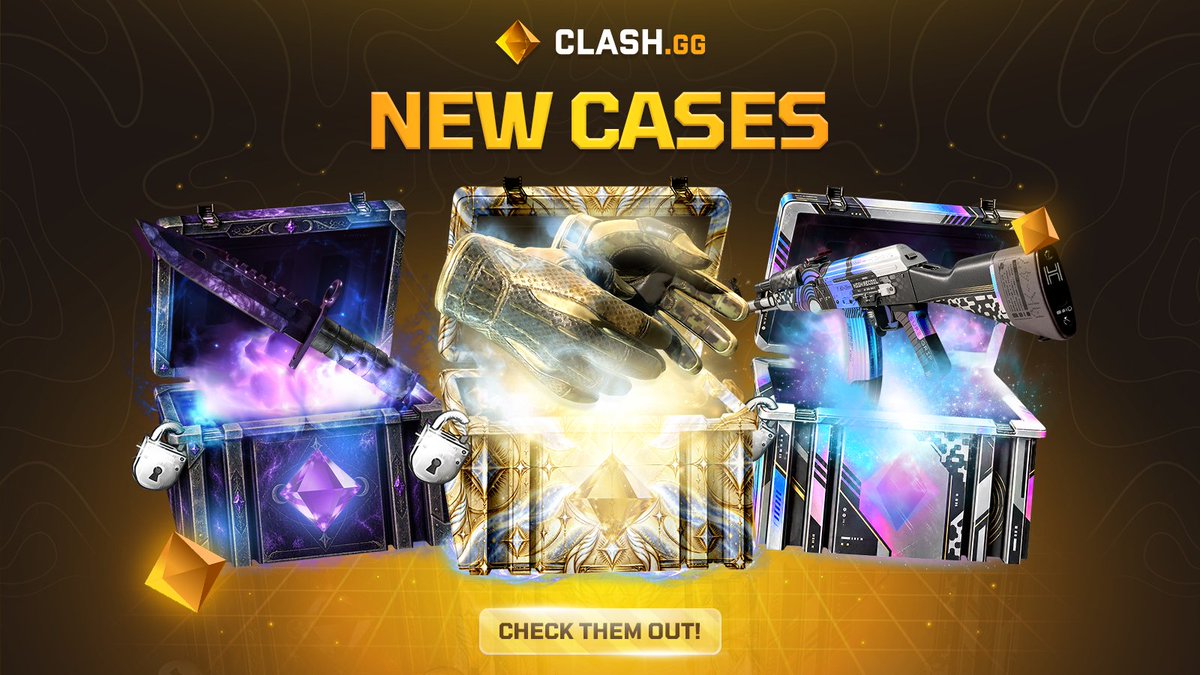 clashdotgg's tweet photo. Our 3 new cases are now LIVE!

Check out Imperial Assets, Forbidden Riches &amp; Ascension Case

Let us know your thoughts! 👇 https://t.co/PNyxZXv1ZO