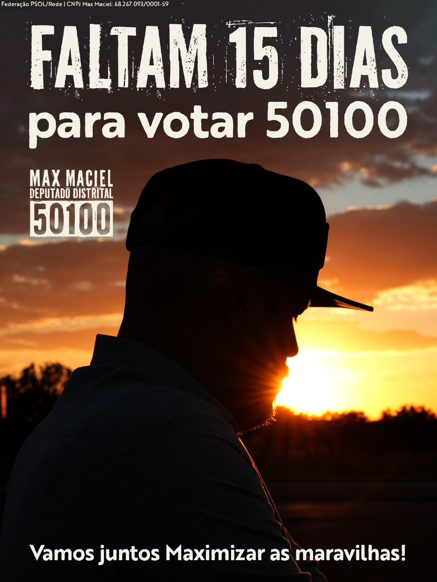 maxmacieldf's tweet photo. Tá chegando a hora! Até lá, cada voto conta https://t.co/ttfFZMmCqm