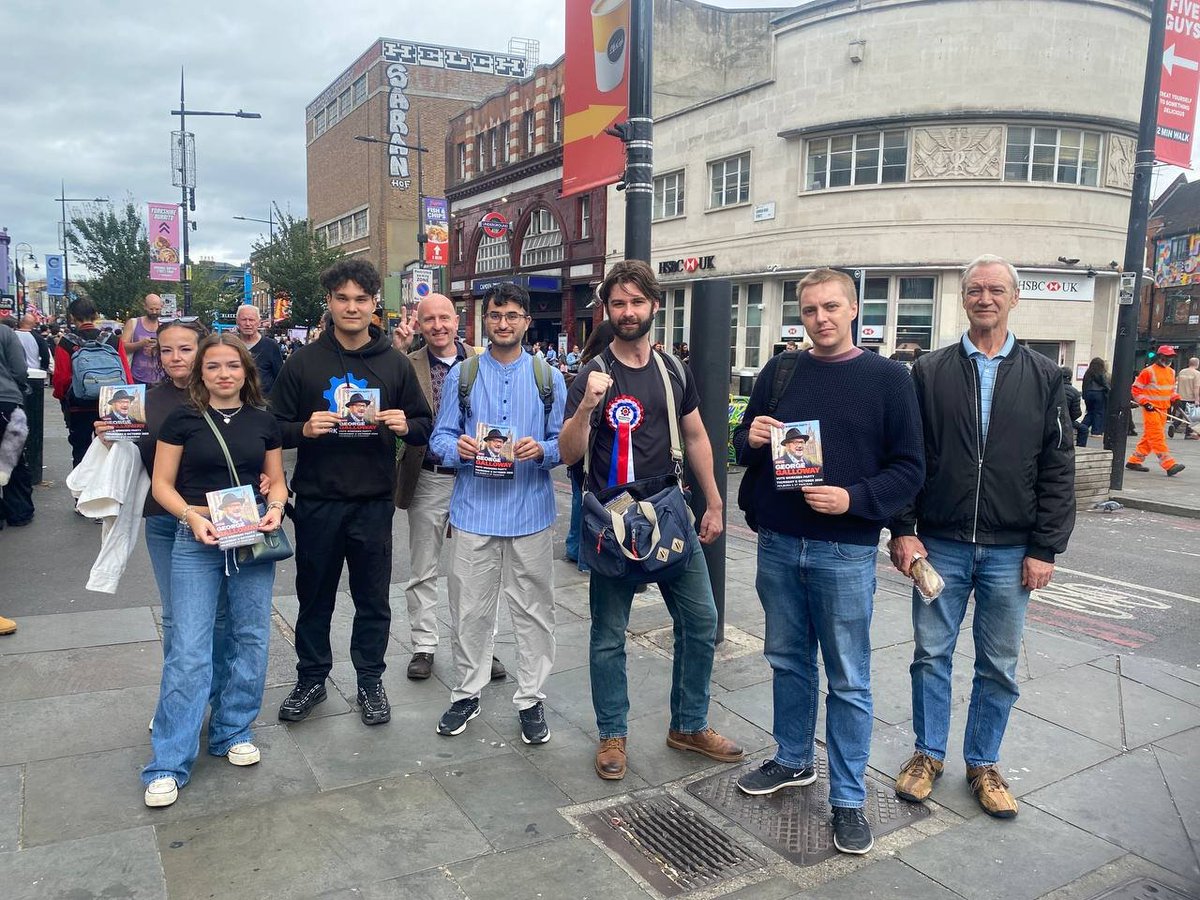 WPBLondon's tweet photo. London Workers Party members were out canvassing today for George Galloway. 

People are tired of the establishment and want a real fighter for working people! 

Join us and fight for Socialism in this country! https://t.co/B5orf8kX8R