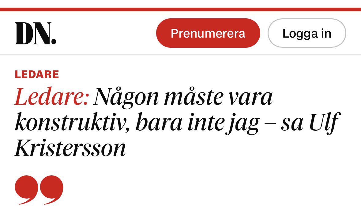 Ledarred's tweet photo. Wolodarskis Nya Aftonbladet gör det igen. Efter att ha hackat på M och Kristersson i 8 år, är det även Kristerssons fel att Magdalena inte får ihop ett regeringsunderlag. 🤡🤡🤡 https://t.co/X96zhR9ecc