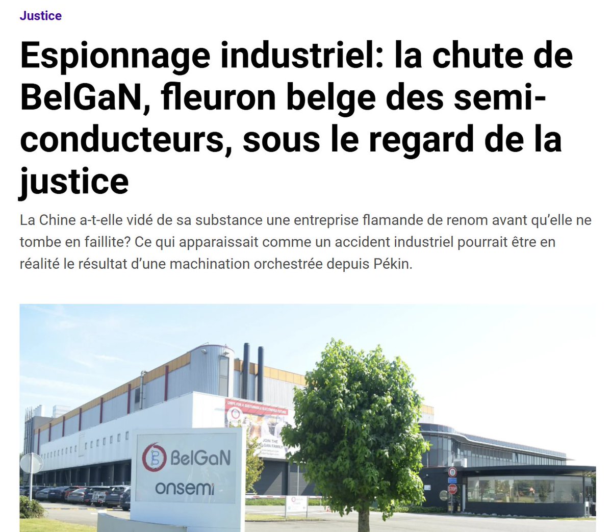 ViribusUnitis83's tweet photo. Cas d'école de prédation économique : une des entreprises technologiques les plus en pointe de Belgique, spécialisée dans les semi-conducteurs de dernière génération (BelGaN), a été rachetée par un groupe chinois pour être entièrement vidée de sa substance au profit d'un « groupe miroir » basé en Chine. Une fois le transfert des technologies et des brevets effectué, BelGaN a été déclarée en faillite et liquidée. 

Ces méthodes, pas exclusives à la Chine d'ailleurs (nos "amis" américains ne se privent pas), sont connues depuis longtemps. L'Europe reste pourtant toujours aussi vulnérable à ce type de prédation technologique.