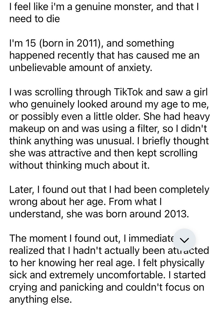 Coltonjrat's tweet photo. @BeThePizzaTower Here’s a kid with pocd. They saw someone who they thought was their age on tiktok, thought “wow she’s cute” in passing, and later found out she’s three years younger. https://t.co/VBaZ3dORVJ