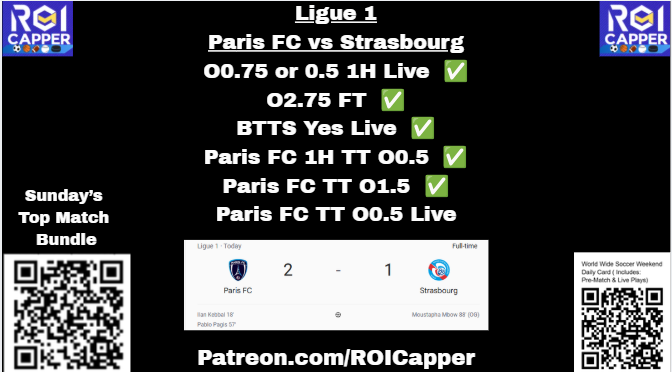 ROICapper1's tweet photo. ⭐️ 20 Likes  ♥️ #NCAAF 🏈 #FreePlay ⭐️

The Point Is To Take Your #FreePlay Winnings, Re-Invest & Make Some Real Money!!! I Blessed Folks With My Top Plays Bundle For $15, Which Swept Again, Going (14-0) The Last Two Days Alone!!! Shout Out To The Folks Who Get It, Trust Me, 90% Don't!!!! 👊🤑

https://t.co/UOtlJ3hEfk ⬅️

#ligue1 #parisfc #strasbourg #soccer #sportsbets #ligueone #sportsbetting
