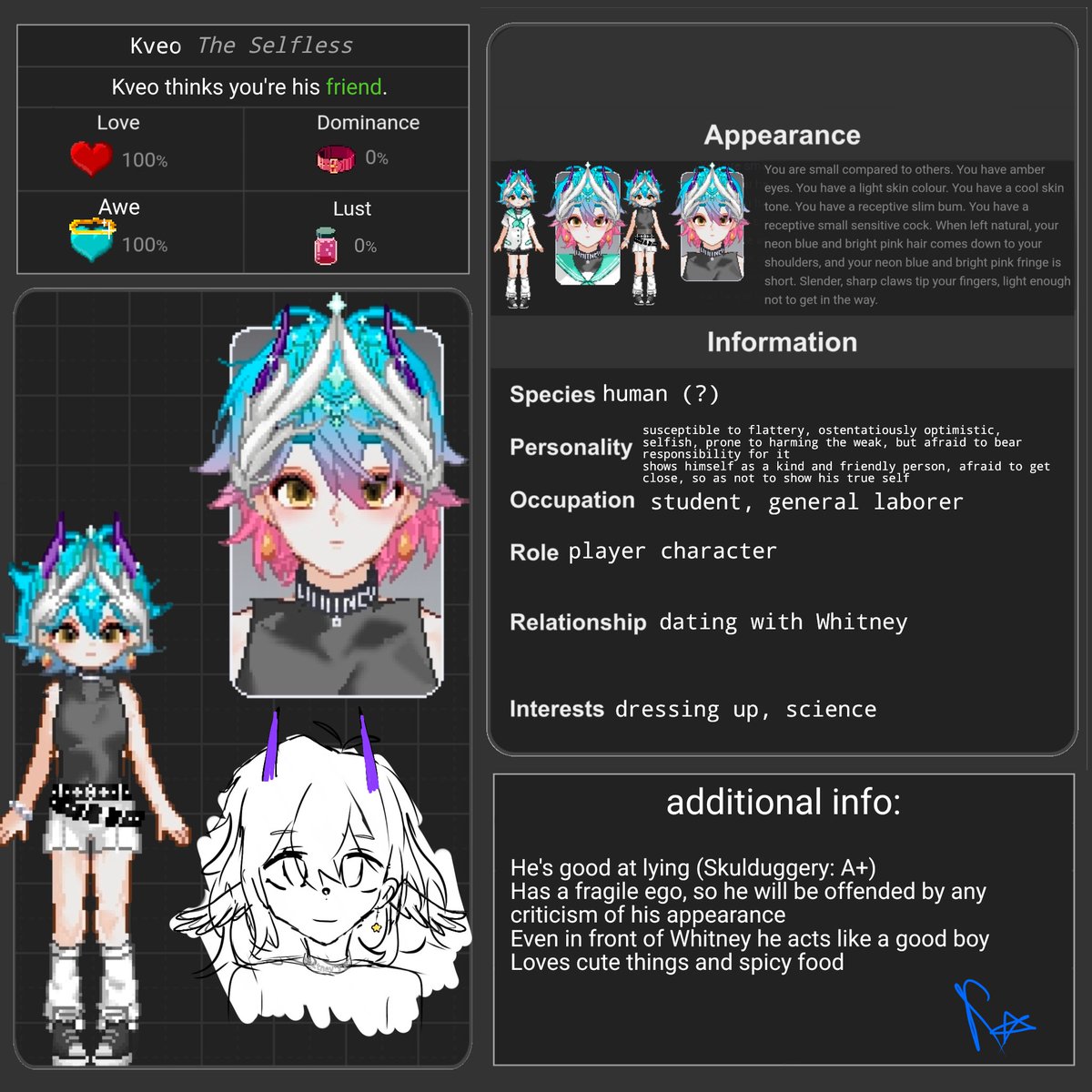 caffeineangelK's tweet photo. can the sun explode already 
my dol pc brief info
#dolpc
i kinda hate him already he's so miserable 
i am: larp larp larp larp larp https://t.co/N7YWfUXpUi