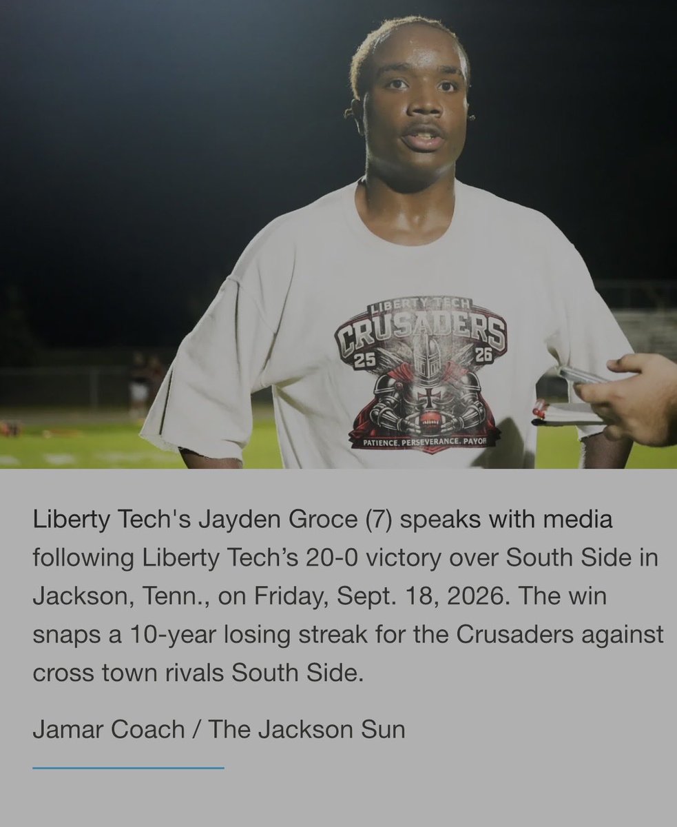 JaydenGroce's tweet photo. AGTG ✨

GREAT RIVALRY WIN 
we haven’t won against them in 10 years 
20-0! 
2Tds‼️
4 tfls ‼️
8 tckls‼️ 
100 all purpose yrds ‼️ 
1 2pt convert ‼️
#fyp #jackson #news #rivarly #senior #classof2027 #college #offers #WIN #runningback #scouts https://t.co/ZhGgBCDw43