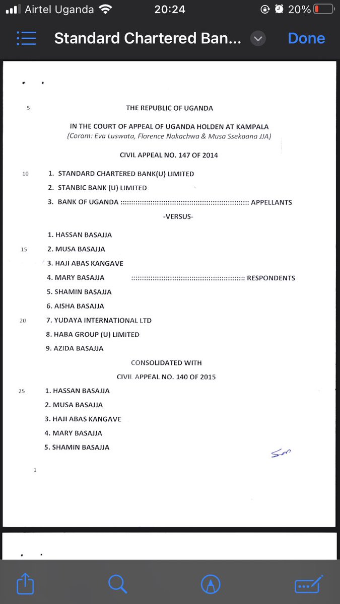 OtengBenjamin10's tweet photo. A Consent Judgment Is Not Just a Contract. It Is a Judgment. 

In Standard Chartered Bank (U) Ltd & Others v Hassan Basajja & Others, Civil Appeals Nos. 147 of 2014 & 140 of 2015 [2026] UGCA 264, the Court of Appeal delivered an important lesson on assignment, locus standi and res judicata.
Stanbic and Standard Chartered had assigned the relevant debts and securities to Bank of Uganda. The Court held that, having made an absolute assignment and received consideration, the banks retained no legal right or interest in the assigned debts and therefore had no cause of action or locus standi to sue the guarantors for recovery.

Though, the most striking point was the effect of the subsequent consent judgment.
The Court held that a consent judgment endorsed by court is not merely a private agreement. It constitutes an adjudication and a decree, capable of execution.

The parties had compromised the assigned debts at USD 11,575,000. The consent provided for recovery against the securities in the event of default; it did not provide that the original, larger debt would revive.

Therefore, the banks could not circumvent the consent judgment by instituting fresh suits against the guarantors for the original sums.

The Court's message is clear: a consent judgment must be construed according to its terms. Courts cannot import conditions that the parties did not include.

The subsequent recovery suits were consequently caught by res judicata.
Another important point: the High Court erred in adding the Attorney General as a plaintiff without hearing the parties on that issue. A court must remain a neutral adjudicator, not descend into the arena of litigation.

The law does not permit a consent judgment to be treated as a mere stepping stone to fresh litigation over the same claim.
#consentjudgement #ResJudicata