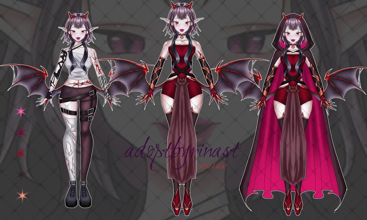 rinastrr's tweet photo. Crimson Bat Succubus
#adoptable #characterdesignㅤ #artmoots #smallartist https://t.co/L3c7KVrvP1