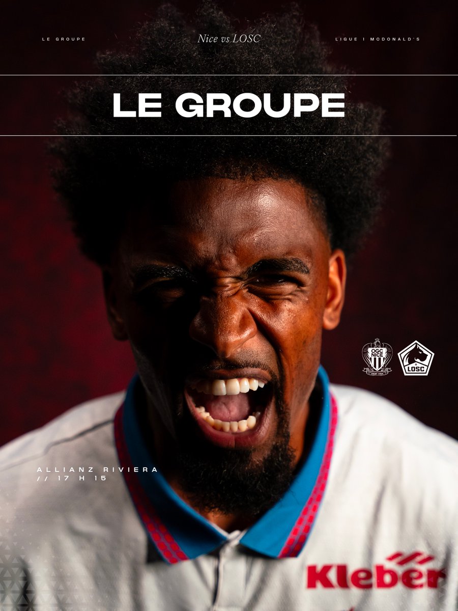 losclive's tweet photo. 𝑳𝒆 𝒈𝒓𝒐𝒖𝒑𝒆 👊

Découvrez les joueurs convoqués par Davide Ancelotti pour affronter l'OGC Nice demain 👀😤

#OGCNLOSC https://t.co/A1xW7lxgx0