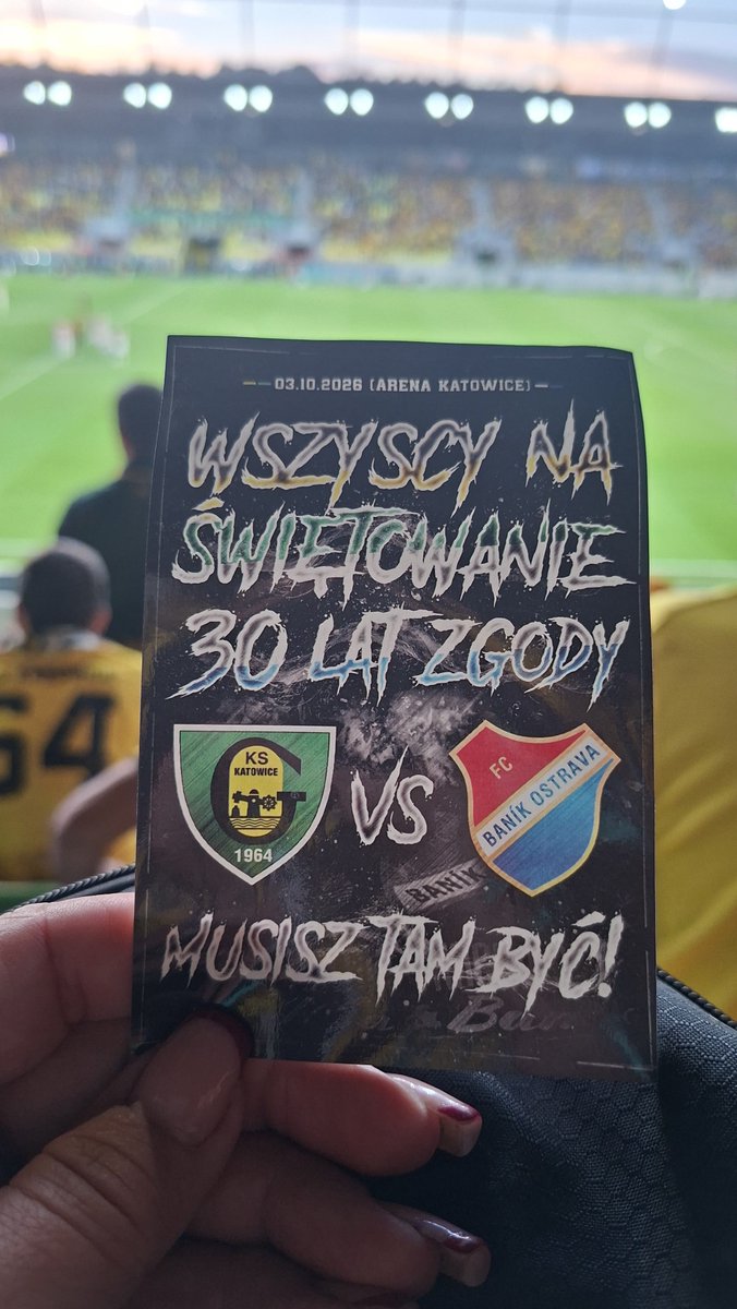Futbolowamama's tweet photo. Na Arenie Katowice dziś zwyciestwo 🟡🟢⚫️💪
✔️ 3️⃣ PKT
⛳️ @_Ekstraklasa_
📆 19.09.2026
⏰️ 17:30
⚽️ @_GKSKatowice_ 🔛 @KSCracoviaSA
🥅 3️⃣🔁2️⃣
#GKSCRA
#GieKSaTwitter
#groundhopping
#kibice
#polscykibice
#Ekstraklasa
#GKSKatowice
#Cracovia https://t.co/kDgQRFh5iO