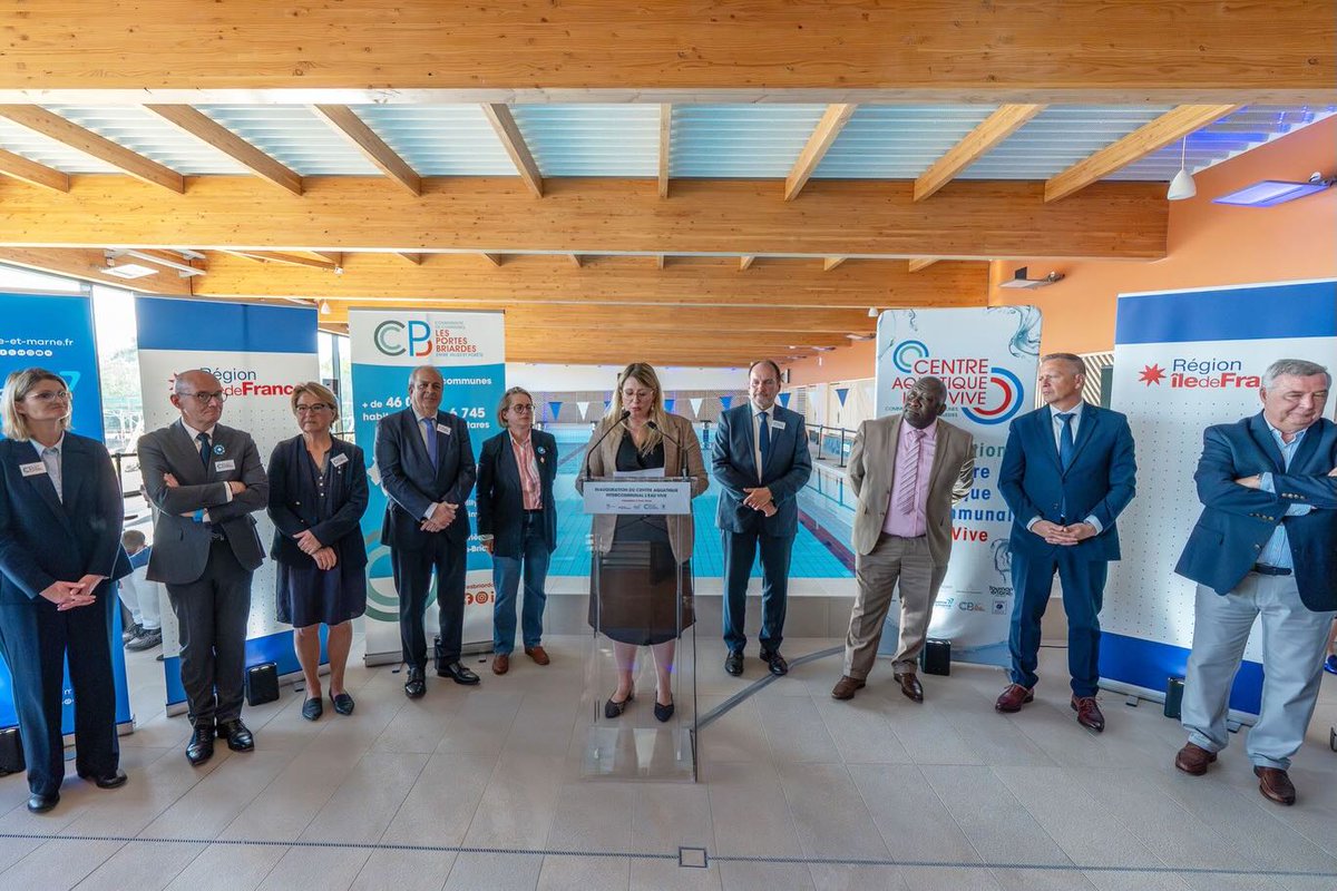 PatienceTrsj7's tweet photo. Honored to represent the President of Île-de-France at the opening of the new L’Eau Vive aquatic center in Tournan-en-Brie. The region contributed €1. 17M to support public services, sport and ecological transition. https://t.co/KuV5Zn7lrD