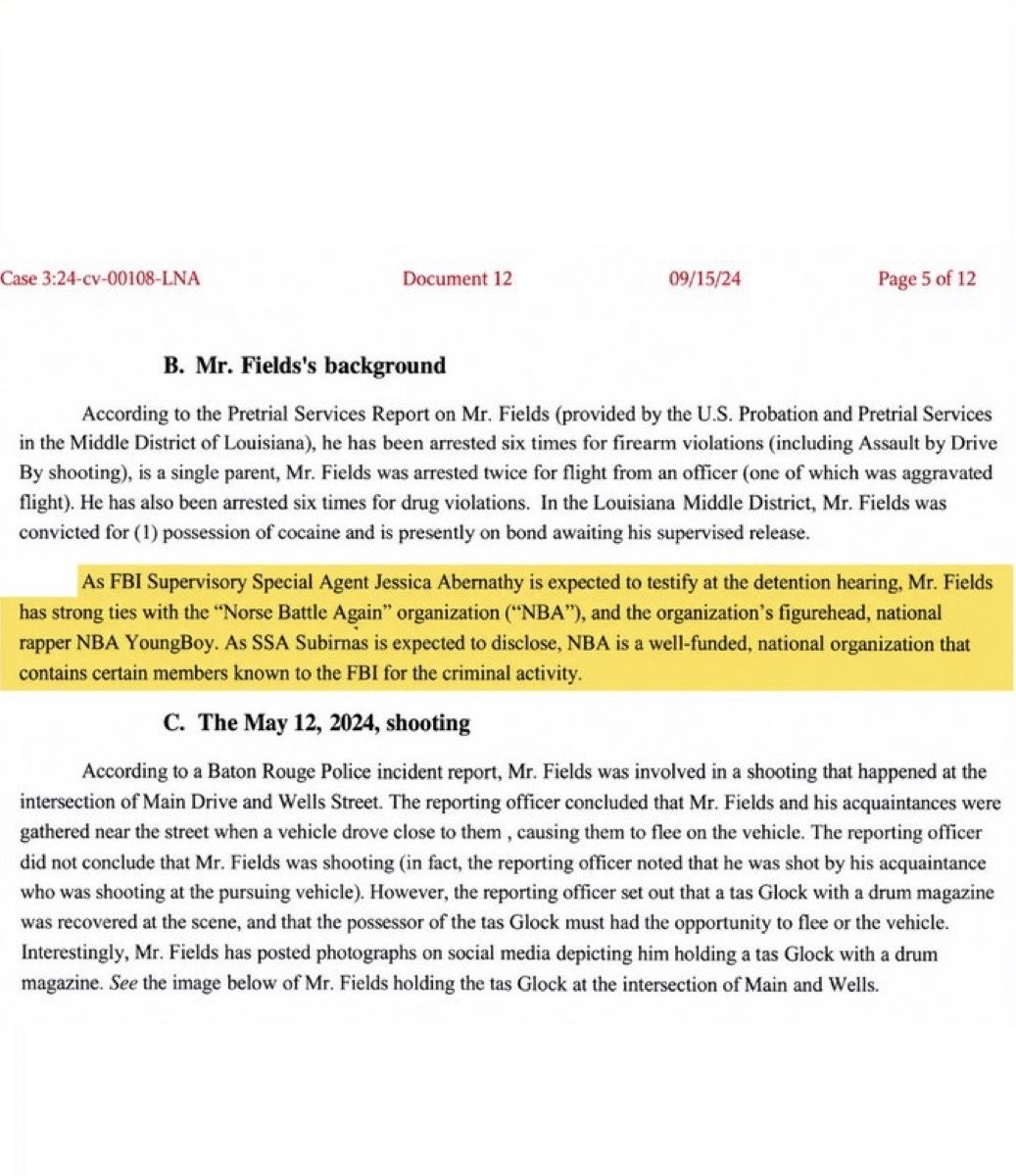 WeJustSaying1's tweet photo. IโM JUST SAYING : #NBAYoungBoyโs Never Broke Again crew is allegedly on the FBIโs radar as the federal case against #Ben10 and #OG3Three gets deeper, new court filing shows ๐ https://t.co/U00YggnzmN