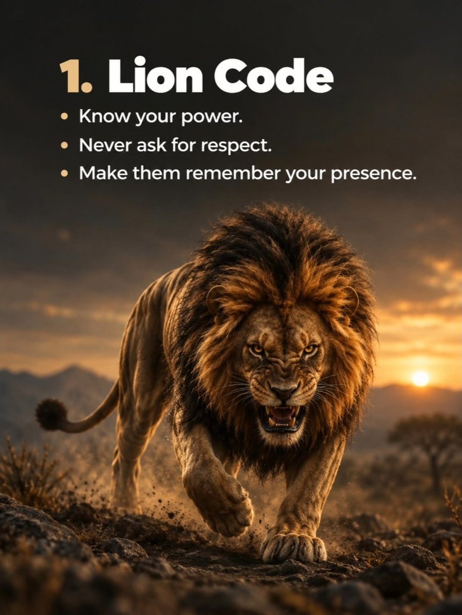 ModernHerrcules's tweet photo. 7 ANIMAL CODES TO LIVE BY:

1. https://t.co/QMTbjE38f9