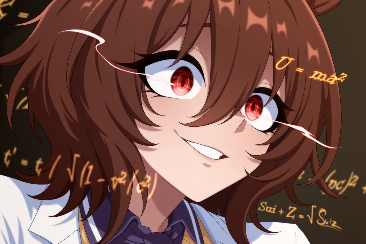 Su1zi's tweet photo. The perfect calculation for victory...🧪
#ウマ娘 #umamusume #アグネスタキオン #AgnesTachyon https://t.co/DfxGBRpOAl