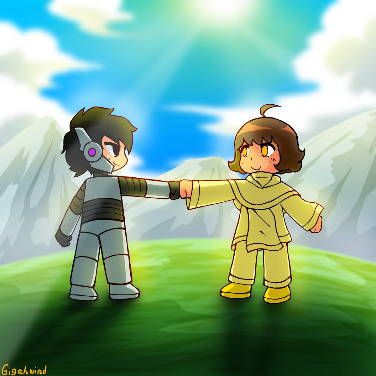 vohnjasper's tweet photo. The bros
Astra and Gigah
. 
 #art #illustration #OC https://t.co/kGbdP5c4Qk