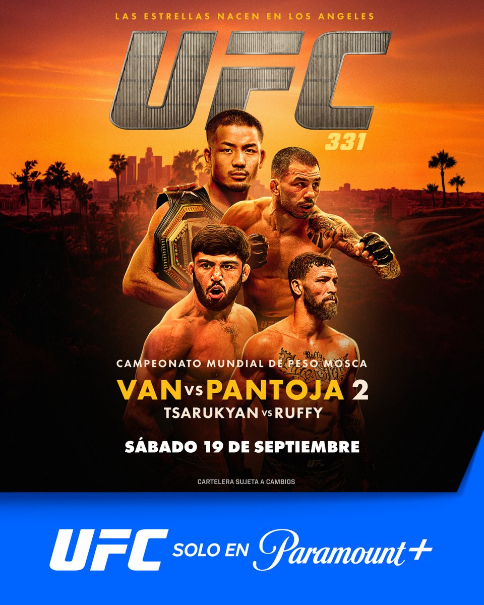 totalplaymx's tweet photo. Van y Pantoja tienen cuentas pendientes, y el octágono será quien dé la respuesta. 🥊🏆
 No te lo pierdas en UFC 331, hoy con Paramount+ desde tu Totalplay TV. https://t.co/3ge6wR6EPy