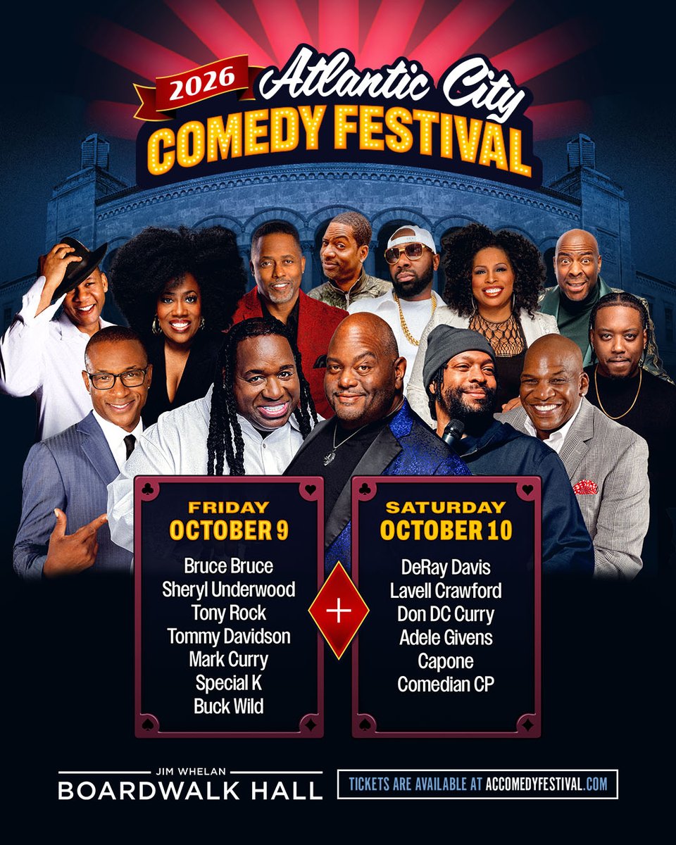 pp_shows's tweet photo. AC Comedy 2 Day Festival 2026🚨 October 9th -10th (Columbus Weekend) Get Your Tickets❗ https://t.co/2Y6c2zrSJy https://t.co/tFUajLAq5G