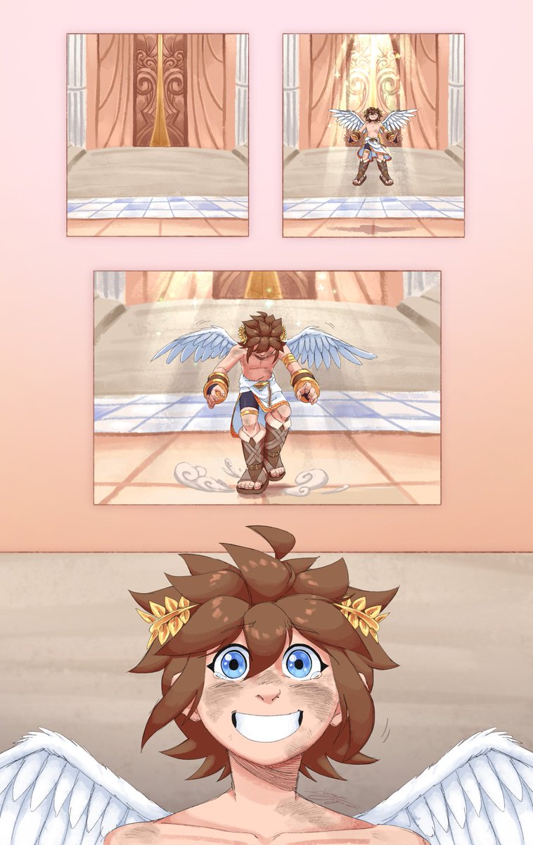 LunarJaguar's tweet photo. Home Safe (1-4/5) #kidicarus #kidicarusuprising https://t.co/g3TPtngi2n