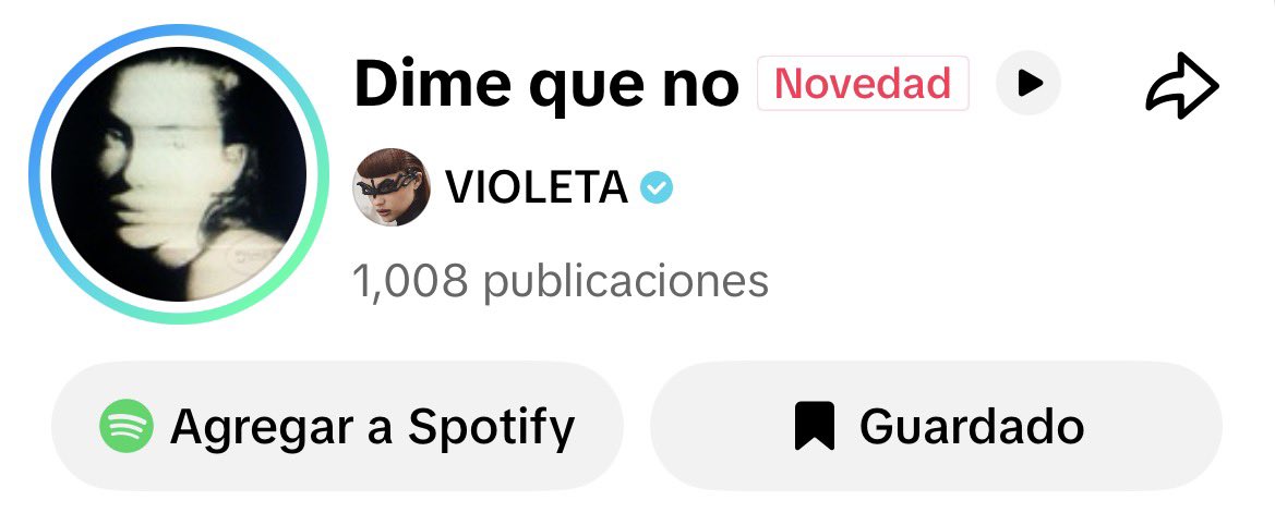 Shameless672's tweet photo. El audio de “Dime que no” acumula 1008 videos en Tik Tok y acaba de salir hace dos días a seguir moviendo la canción por allí 🫡 https://t.co/YpJ04yOjqe