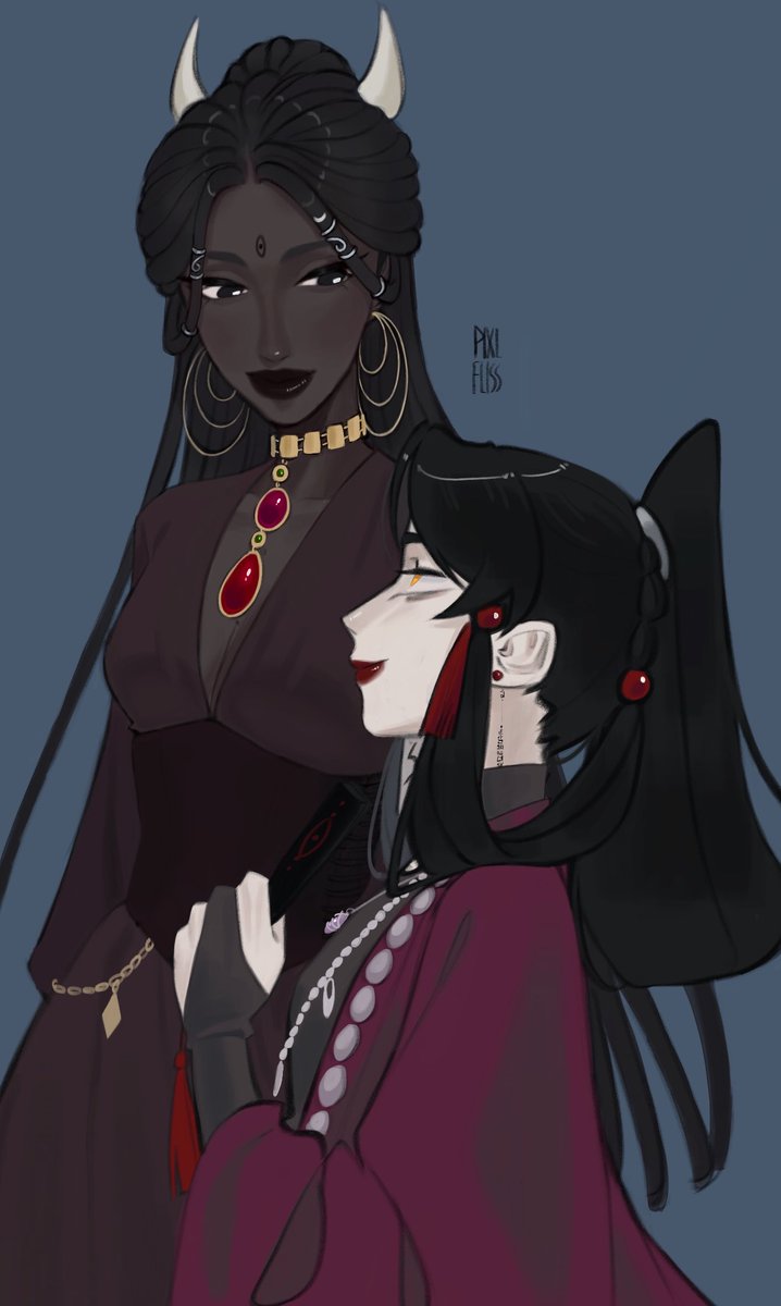 pxlfss's tweet photo. toxic fortune teller and her loyal assistant🖤
#oc #wlw https://t.co/KH9UCO8dlD