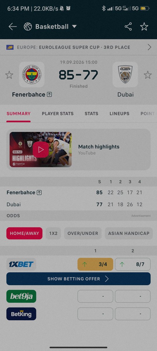 WisdomMedia2030's tweet photo. @Megzy_Tips Flash score and sofascore said 38-38 which means home won at first half but draw at second half https://t.co/u31jiIPT9z