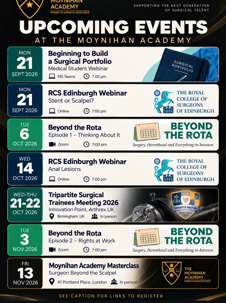 samaeraqe's tweet photo. RCSEd-ASGBI General Surgery FRCS Series : a monthly webinars will help support residents to prepare for the General Surgery FRCS exam. 
A diverse range of topics, clinical cases and viva style questions
Dont miss the opportunity ✨ 
https://t.co/KE2x4pt9i6 https://t.co/PTbb7wdQse