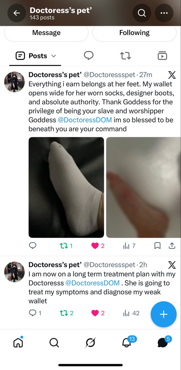 DoctoressDOM's tweet photo. This is how you should worship me. @Doctoressspet what a perfect example from one of my doggies. Now who’s going to be the third doggy I will own? 😈

Findom uk
Femdom uk
Ass worship uk
Feet worship uk https://t.co/ahAV8kWy8E