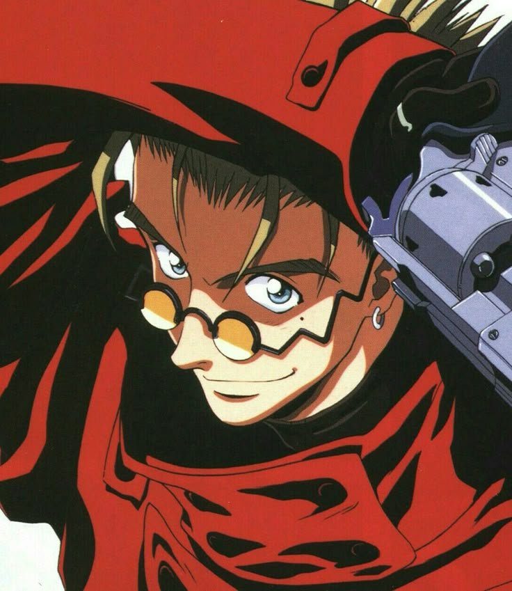 PcDdoDia's tweet photo. A personagem com deficiência canon do dia é Vash The Stampede, de Trigun. Seus pronomes são ele/dele.

Deficiências: Amputação no braço esquerdo. A certo ponto da obra, também mostram uma condição degenerativa crônica se desenvolvendo.

Descrição de imagem no ALT!  -✨ https://t.co/PUxqBojFOg