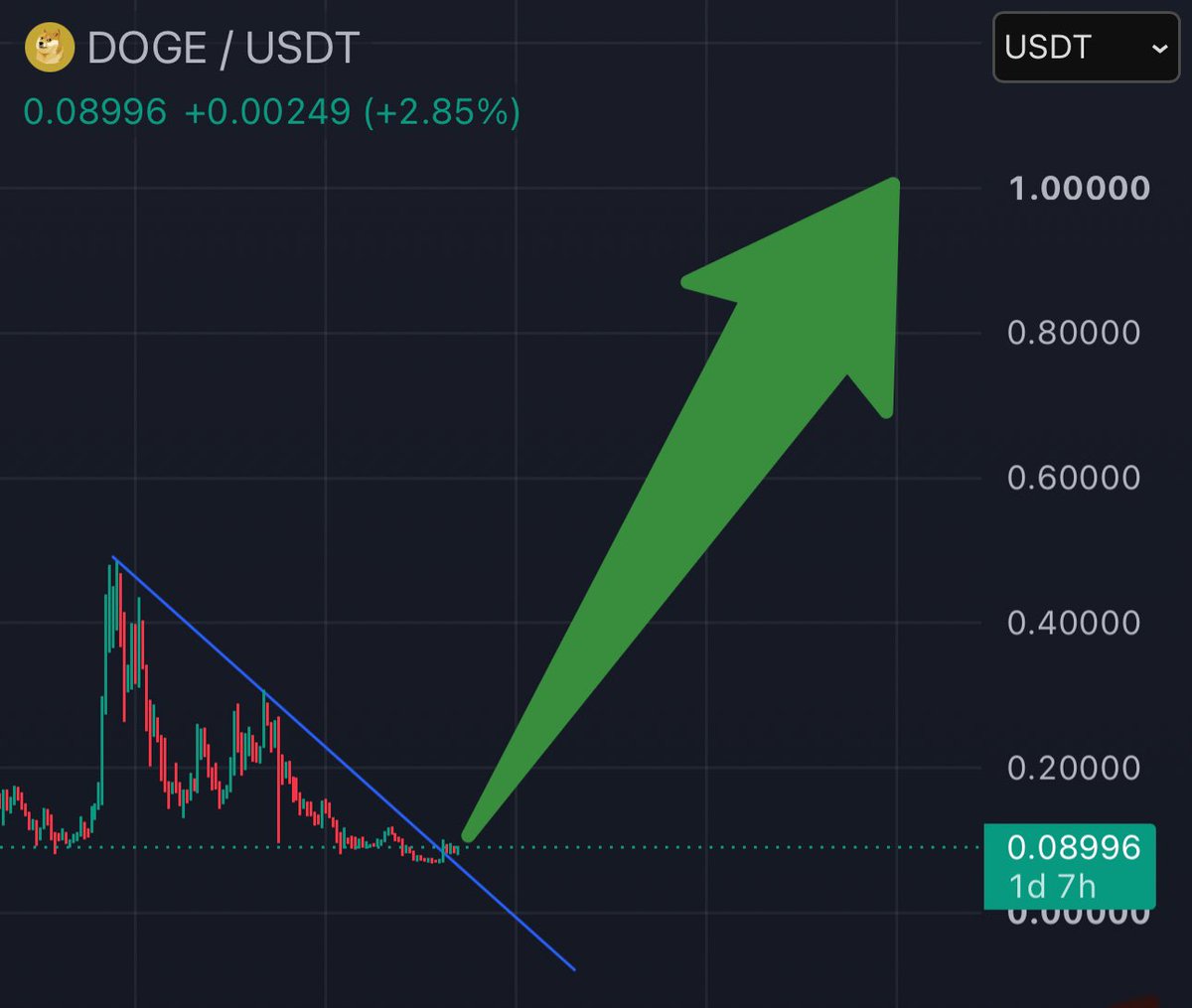 DogecoinRise's tweet photo. the plan to one dollar $DOGE remains 🐕 https://t.co/nVyPOIyhlL