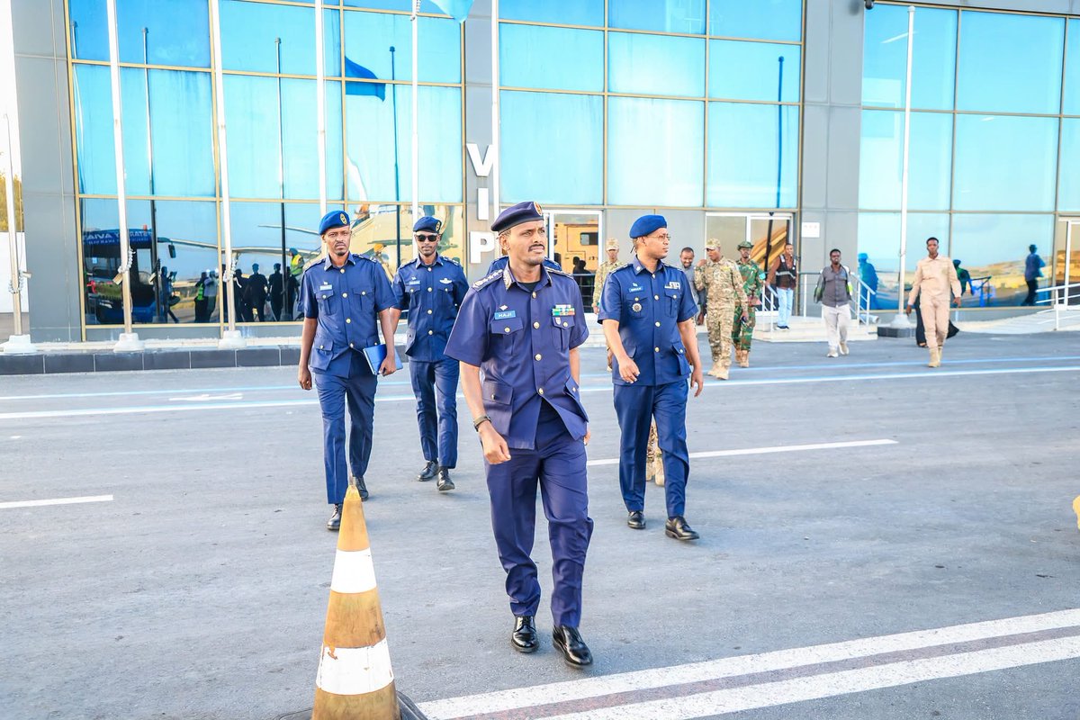 SomaliEye_'s tweet photo. Somalia’s Air Force chief, Brig. Gen. Abdirisaq Mohamud Haji, on Saturday welcomed a senior delegation from the Pakistan Air Force in Mogadishu, led by Air Marshal Muhammad Sarfraz, Pakistan’s Air Defence Commander and Deputy Chief of the Air Staff.

The visit follows Somali Defence Minister Ahmed Moallim Fiqi’s visit to Pakistan on August 4, 2026, where the two sides discussed strengthening bilateral relations and cooperation in defence and security.

During their stay in Somalia, the Pakistani delegation is expected to hold talks with senior Somali Air Force officials on expanding military cooperation, with a particular focus on air defence and operational coordination.

The visit is part of Somalia’s efforts to deepen defence partnerships with friendly countries as it works to rebuild and strengthen the Somali National Army, including the development of its air capabilities.