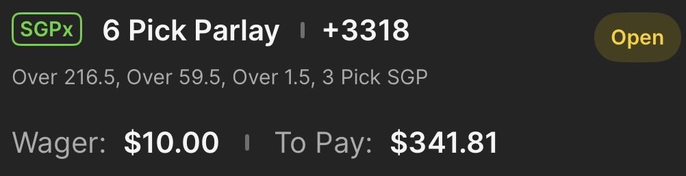 SmartPicksPro's tweet photo. Mitch Tischler’s +3300 All-Day NFL Prop Parlay is locked in for Week 2 Sunday 🔒🏈

All 6 picks are live now in the SmartPicks app.

📲 Download SmartPicks to see the full parlay now: https://t.co/G0OUkYvcix https://t.co/GktLqM83Vn