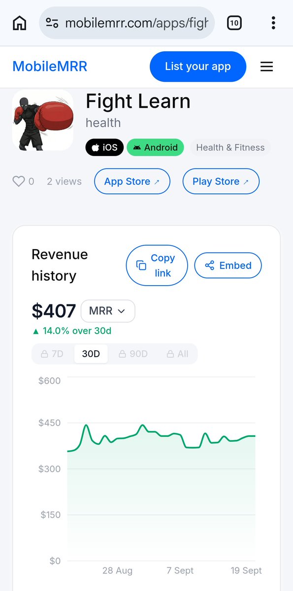 BuildWithxAI's tweet photo. Calling all buyers/investors of small startups

A new mobile app was just listed for sale on MobileMRR 

Go and check it out https://t.co/VzLuifv5H9