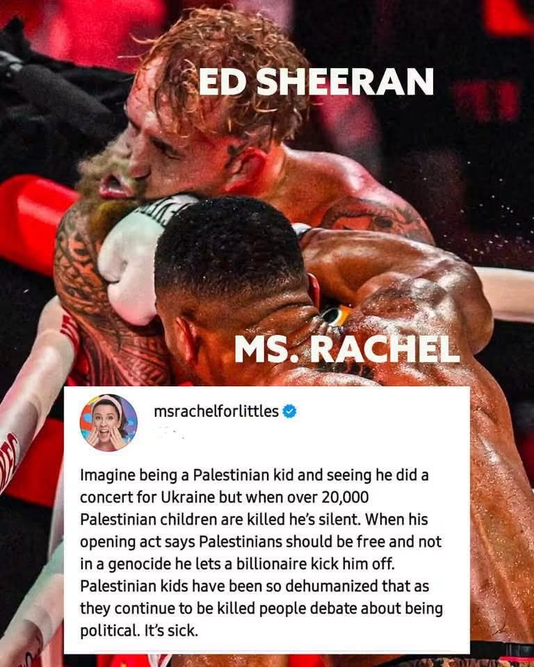 ReddLegend's tweet photo. : Ed Sheeran vs Ms. Rachel 🥊

Ms. Rachel - One (1) ✅️

Ed Sheeran - ZERO ❌️ https://t.co/5iRrfuakv2