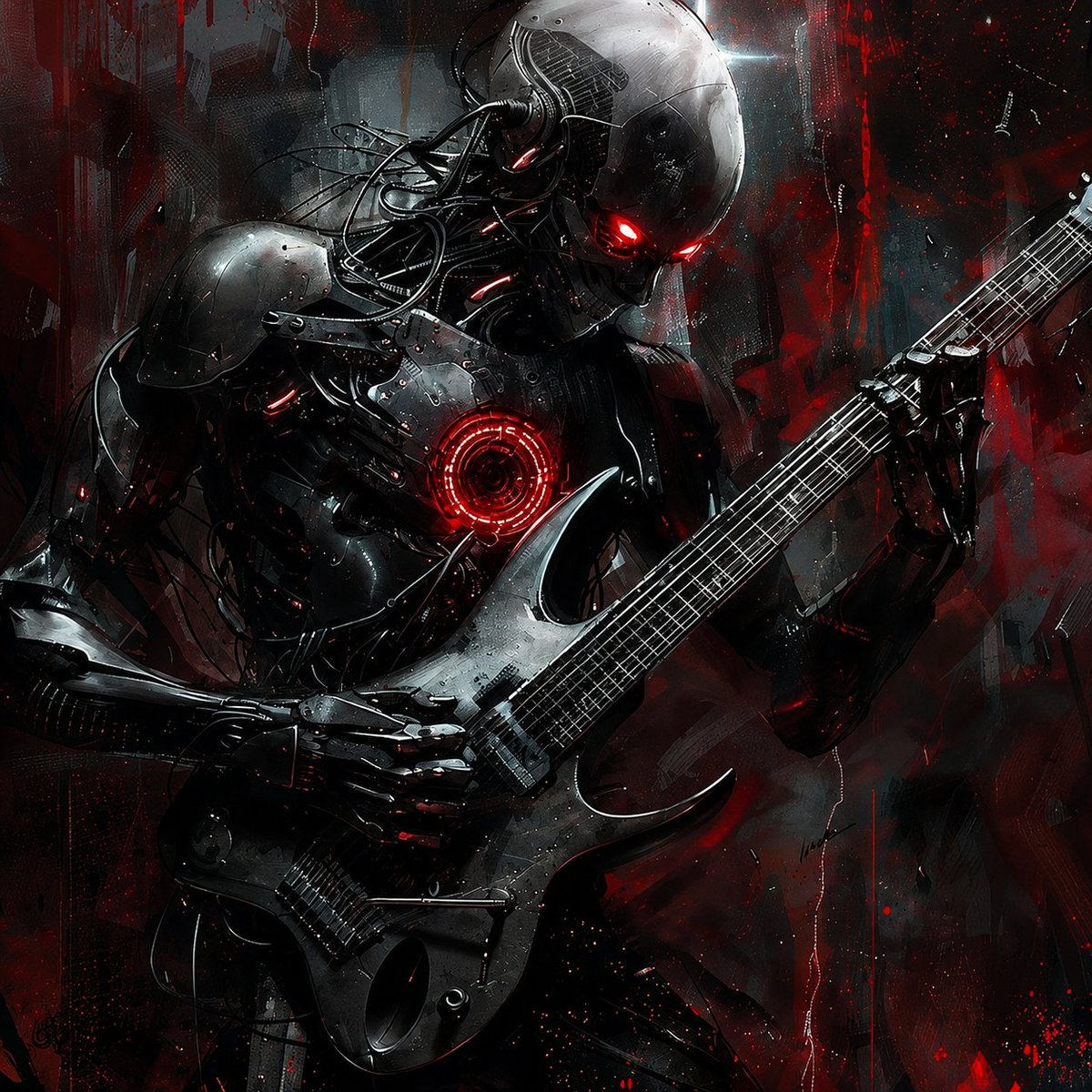 BandMechanized's tweet photo. ⚡ The cyborg is awake. The strings are screaming.
The Mechanized sound is coming. 🔥🤖🎸
#Mechanized #CyborgGuitarist #HardRock #MetalMusic #TheRevolutionIsHere https://t.co/CaFMJSJKez