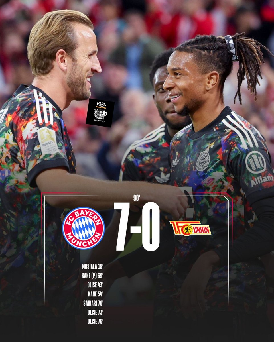 MarlonGodefroy1's tweet photo. Bayern Múnich goleó 7-0 al Union. #BayernMúnich #UnionBerlin #Bundesliga https://t.co/WLWF2Oxbjj
