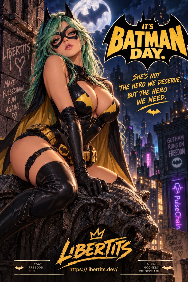 Veritatem_meam's tweet photo. Happy “Batman Day!” 
She’s not the hero we deserve, but the hero we need. 
#MakePulseChainFunAgain 

https://t.co/ODigAoBz3p

@LibertitsPLS 
@Libertits_pls https://t.co/JOuui59aSI