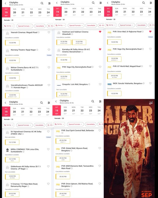 JSR_0024's tweet photo. #CityLights Very happy to see housefull boards outside single screens and fastfillings in BMS. Hope upcoming Kannada cinemas continue to do well and even outperform the previous ones.
#Shankarabharana #MangalaGowri #Bail #Birbal2 #666OperationDreamTheatre #AnnaFromMexico https://t.co/pY5oqLLIV0