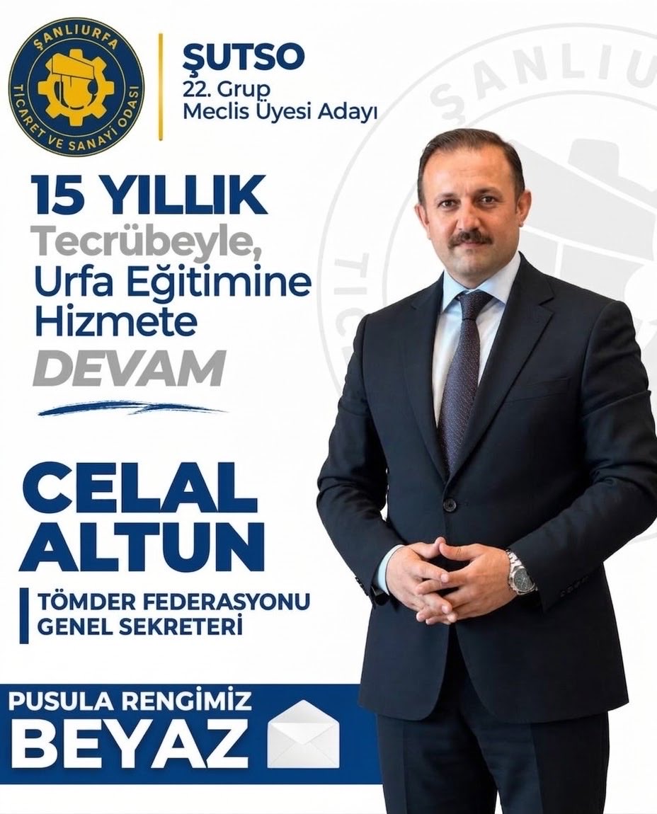 celalaltunmtal's tweet photo. Şanlıurfa Eğitimini Ticaret Sanayi Odasında Temsil Etmeye Adayım. @sanliurfatso @sanliurfaOSB @ticaret https://t.co/cpDQge38aD