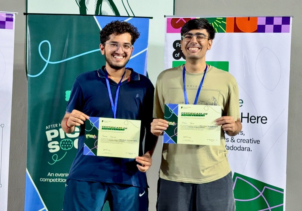 dhruvtwt_'s tweet photo. won the silver medal (runners-up) with @rishabhgaji (˶ᵔ ᵕ ᵔ˶) at pickle social hosted by @fofvadodara 🥈 https://t.co/IwVdGjIUkT