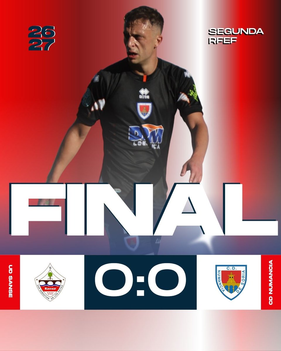 cdnumancia's tweet photo. ⏱️ 90' I0-0I FINAL

#SanseNumancia I #SegundaRFEF https://t.co/oVcMTroHh6